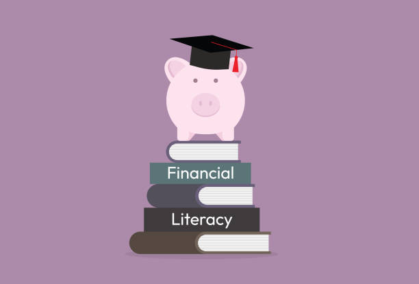 Learn financial literacy Learn financial literacy financial literacy stock illustrations