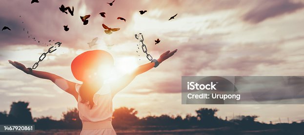 istock Freedom, Chain - Object, Breaking, Free of Charge, Bird, Change, Concepts, Recovery, New Life, Wellbeing 1467920861