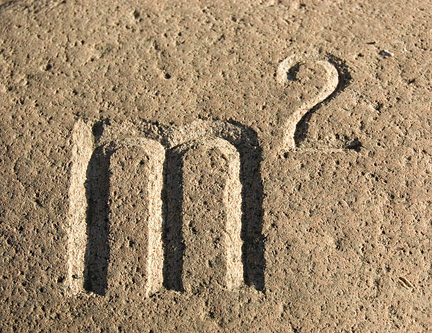 Sign Square metre carving on stone Urban art. Sign question carving on stone m2 machine gun photos stock pictures, royalty-free photos & images