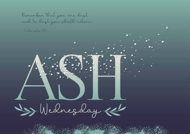 ilustrações de stock, clip art, desenhos animados e ícones de ash wednesday symbolic religious. vector illustration - quarta feira de cinzas