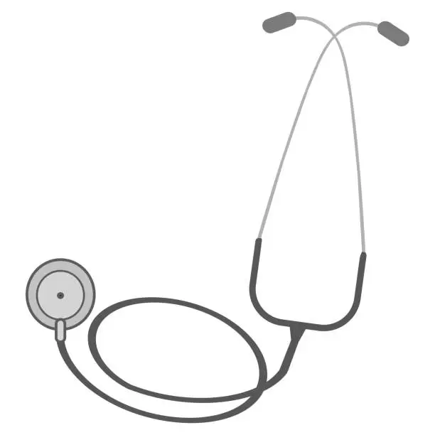 Vector illustration of The stethoscope illustration on a white background