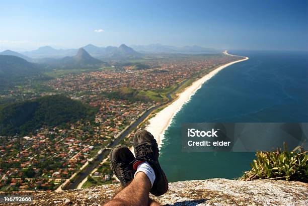 Resting On Top Of The Mourao Mountain Stock Photo - Download Image Now - Atlantic Ocean, Beach, Brazil