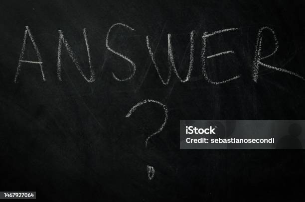 Chalk Writing Answer Answer The Word Answer Handwritten With Chalk On A Blackboard With ...