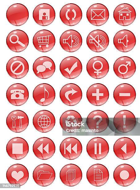 Red Buttons Stock Photo - Download Image Now - Computer, Control, Control Panel