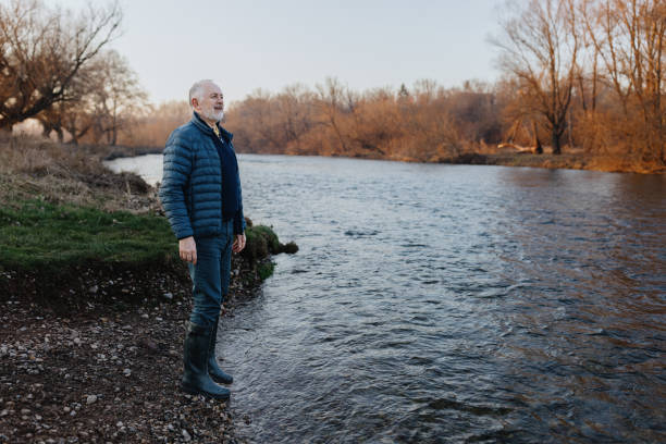Businessman enjoying the river view