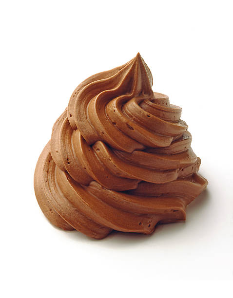 istock Chocolate whipped cream on a white background 146793319