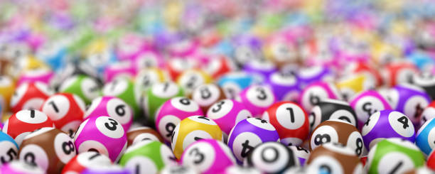 sfondo di palline della lotteria multicolore - bingo foto e immagini stock