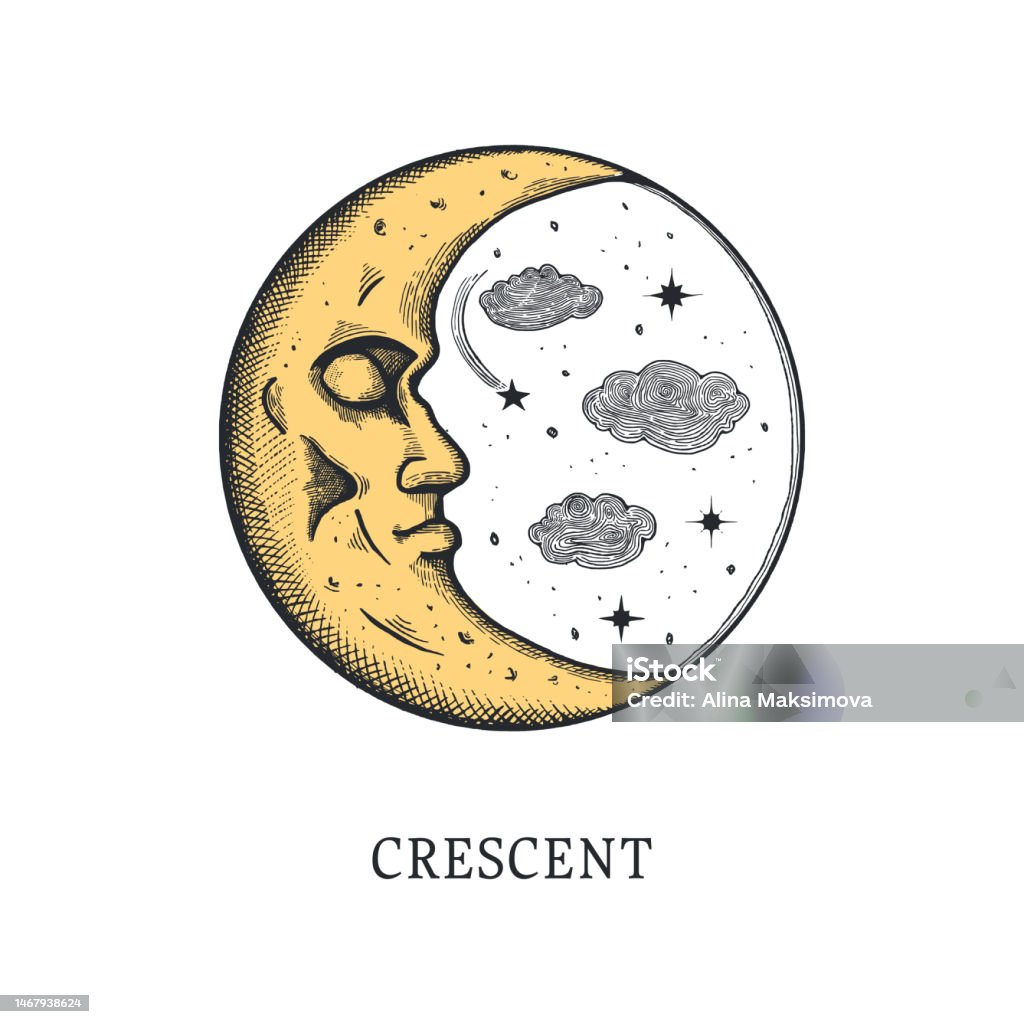 A Cresent Crescent Vector Illustration Moon Stock Illustration - Download Image ...