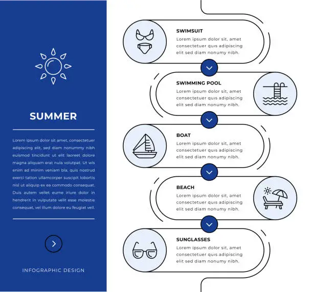 Vector illustration of Summer Infographic Design