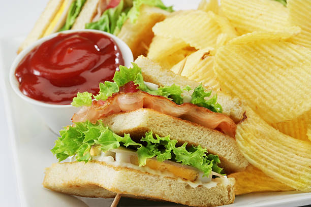 club sandwich stock photo