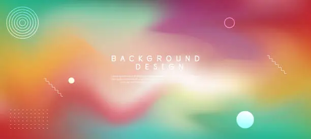 Vector illustration of Blurred multicolours gradient abstract background