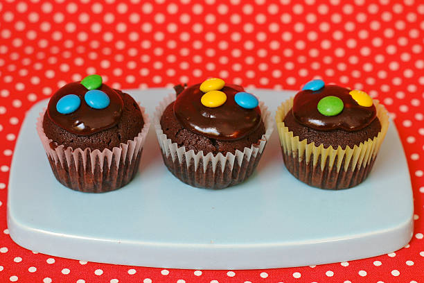 Cute cupcakes stock photo