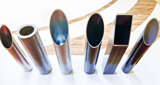 istock Steel tubes at industrial exhibition 1467946427