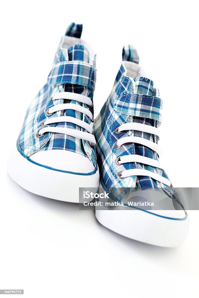 Paar blaue Sneaker - Lizenzfrei Basketball Stock-Foto