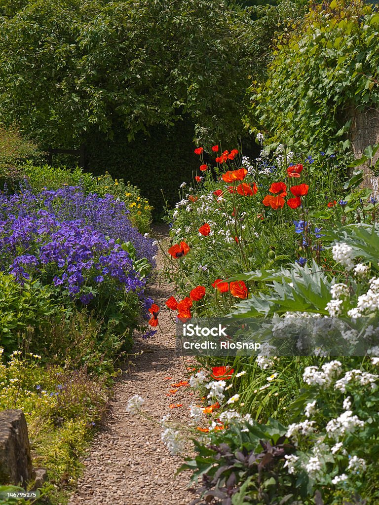 Bellissimo Cottage Sentiero di giardino - Foto stock royalty-free di Ciottolo