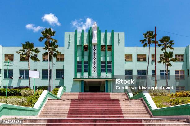Facade Of The Maternity Hospital In Santiago De Cuba Cuba Caribbean Stock Photo - Download Image Now