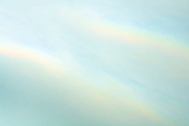 Flash on the wall. Blurred rainbow light. Dispersion. Decomposition of light into spectral colors.