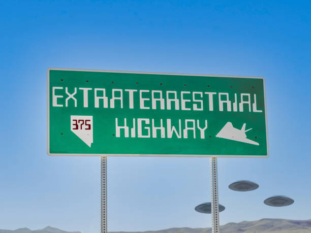 UFO Flying Saucers over the Extraterrestrial Highway in Rachel Nevada near Area 51.