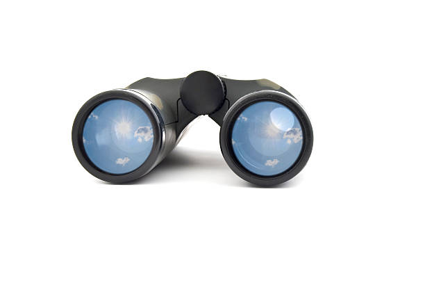 istock The children's binocular of colour khaki on a white background 146796722