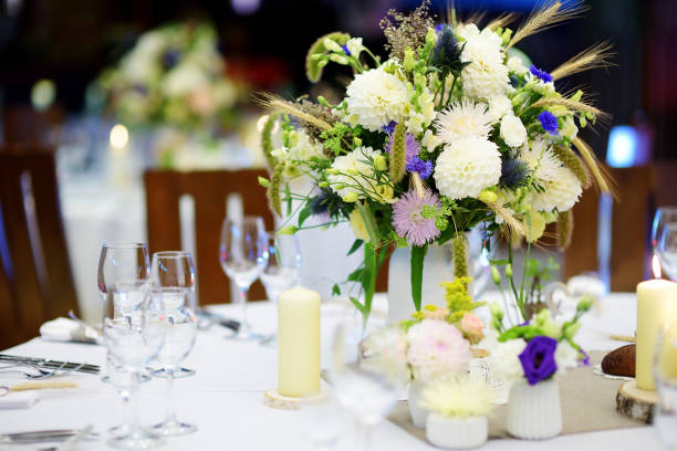 istock Beautiful table set for some festive event or wedding reception 1467972001