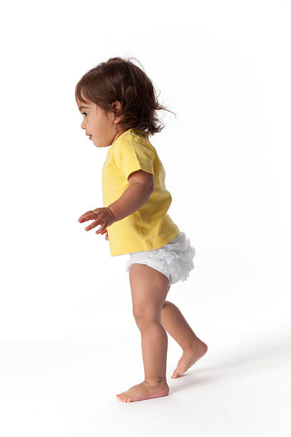 istock Baby girl walking for the first time 146797461