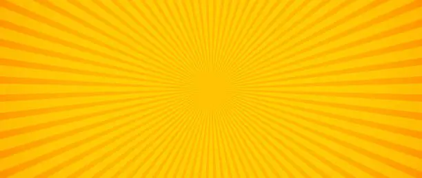 Vector illustration of Sun rays background. Summer Banner