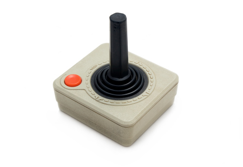 3d blue gamepad, joystick controller, entertainment gameplay symbol. 3d render illustration