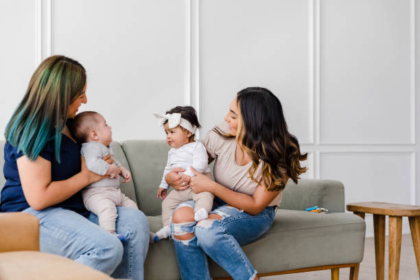 istock During playdate, young moms watch their babies interact 1467976184