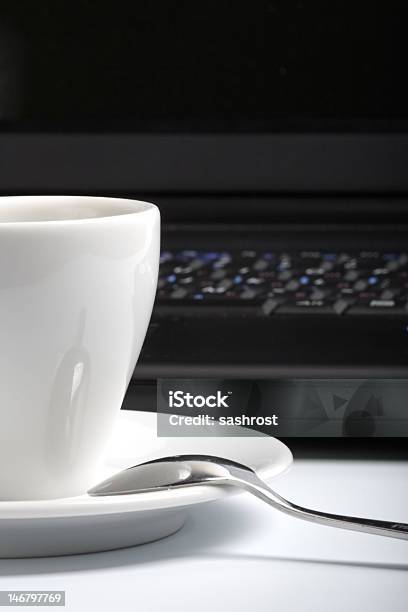 Coffee Cup And The Spoon Stock Photo - Download Image Now - Black Color, Close-up, Coffee - Drink