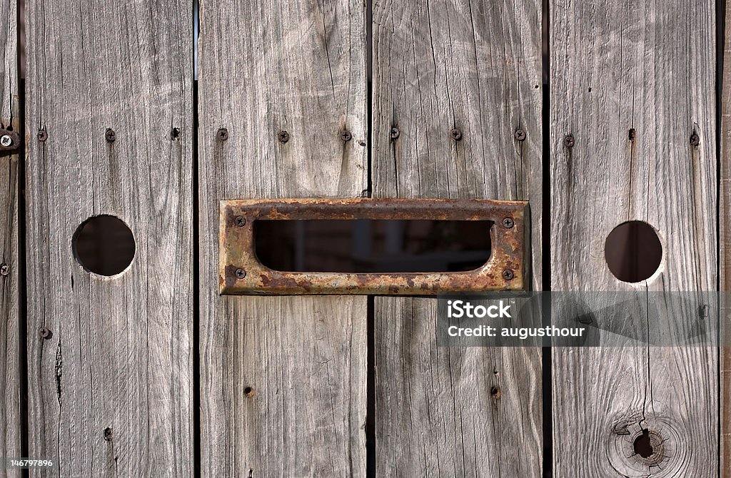 Menschenähnliches Gesicht In einer rustikalen Holz-Zaun - Lizenzfrei Anthropomorph Stock-Foto