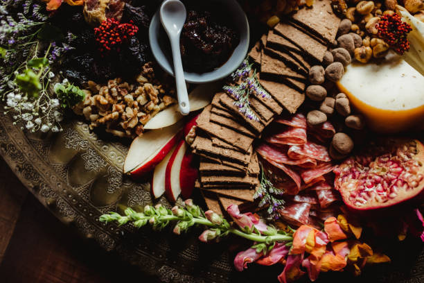 Close up of charcuterie board
