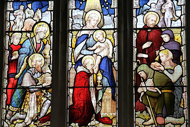 istock presentation in the temple Hawkshead church 146798572