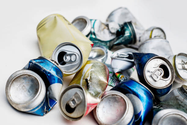 istock Heap of Used cans. Waste sorting and waste processing. Recyclable materials. 1467985832