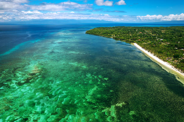 Aerial view of Siquijor island Beach, Philippines Aerial view of Siquijor island Beach, Philippines siquijor stock pictures, royalty-free photos & images