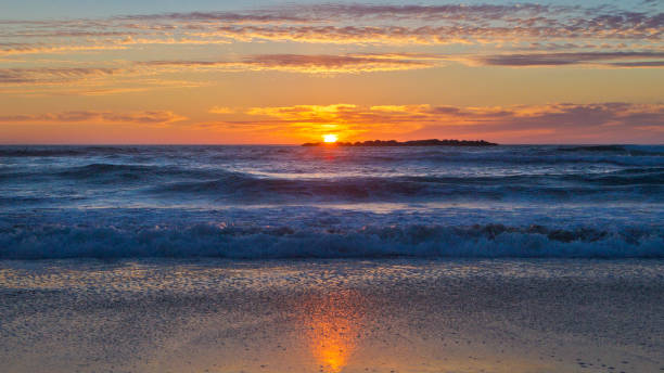 Oregon Coast Sunset stock photo