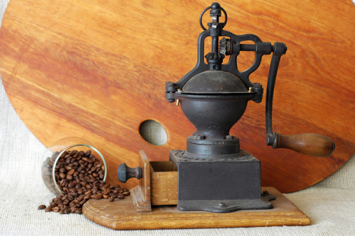 coffee grinder, coffee, grains, kitchen equipment, manual coffee grinder,