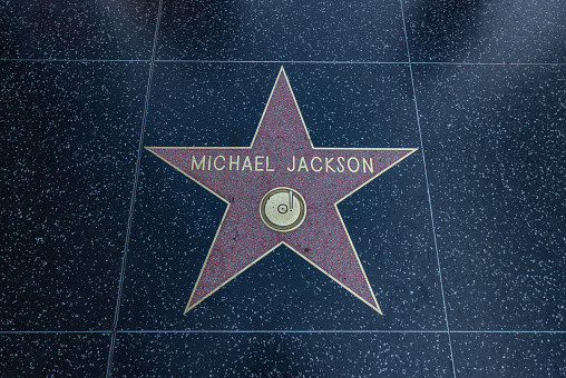 Los Angeles, United States - November 16, 2022: A picture of Michael Jackson's Hollywood Walk of Fame star.