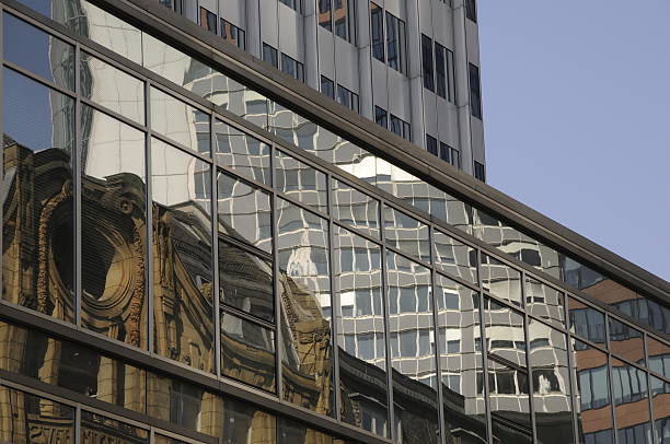 Builings in Frankfurt, reflections