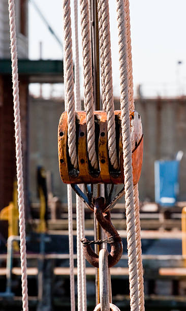istock Pulley and Ropes on Sailboat 146801973