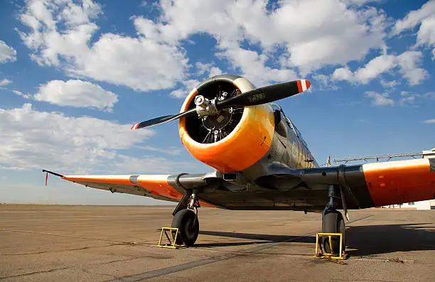 Photo of Harvard at-6 waiting for take-off