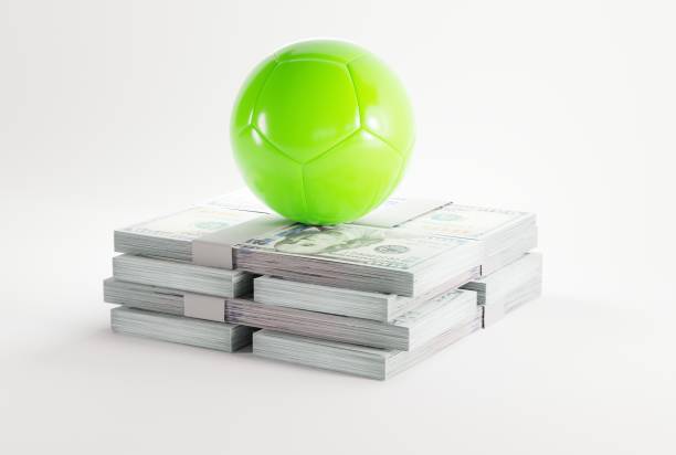 istock Ball on a pile of banknotes. 1468021450