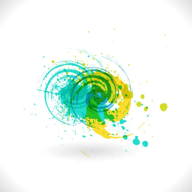 Vector illustration of Art inks Grunge Curl. Vector Abstract Symbol