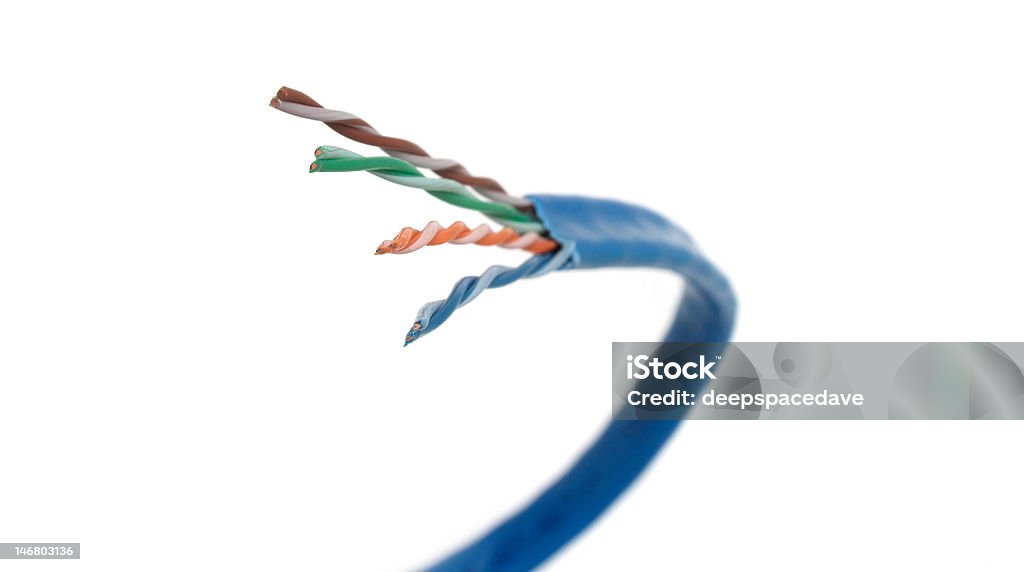 Cable de red para la categoría 6 - Foto de stock de Alambre libre de derechos