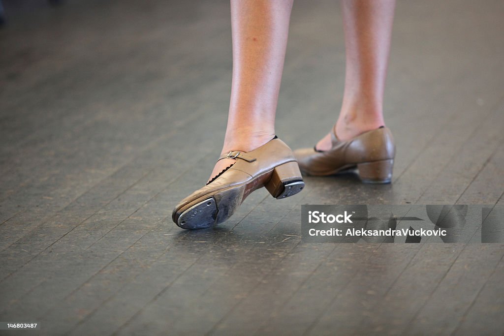 Tap Dance Shoes Tap dancing shoes, exposed sole. Tap Dancing Stock Photo