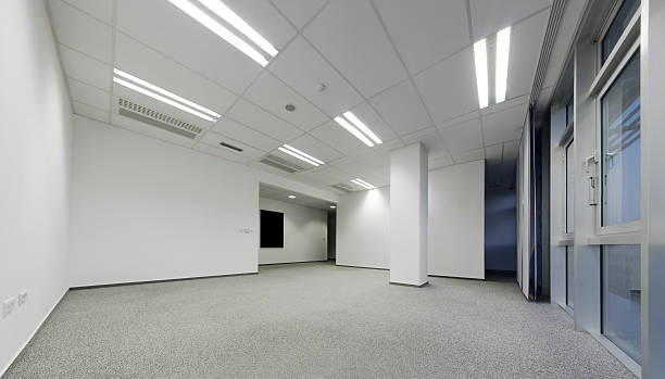 Empty white office stock photo