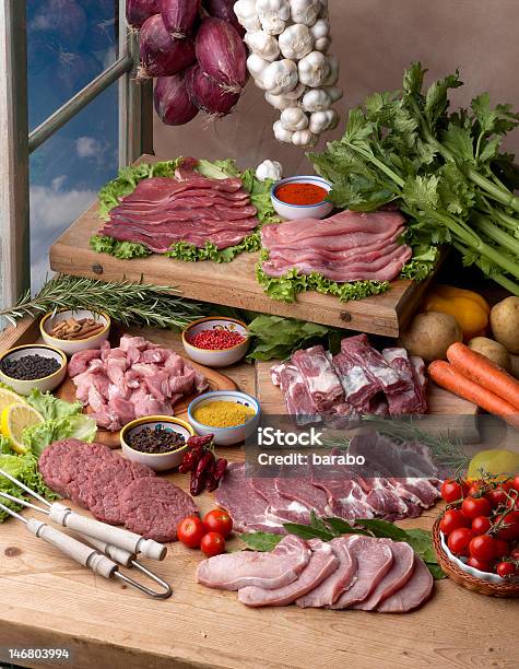 Foto de Carne e mais fotos de stock de Alho - Alho, Bife, Carne