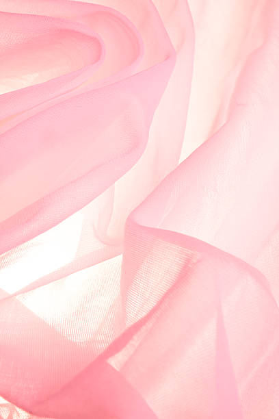 istock Abstract background of pink flowing tulle material 146804171