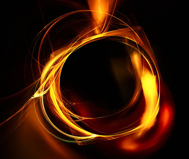 istock A ring of flames in a frame on black 146804846