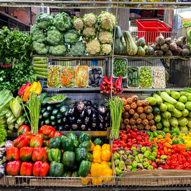 istock Fresh vegetables for retail sale 1468053108