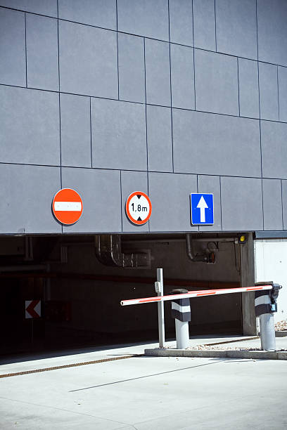 istock Entrance and exit of parking garage 146805489